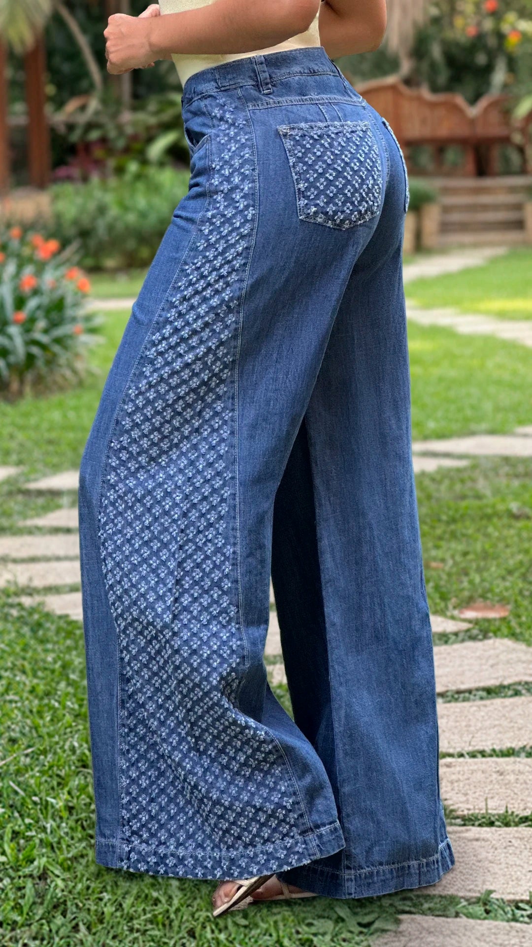 P74440 PANTALÓN INDIGO AZUL