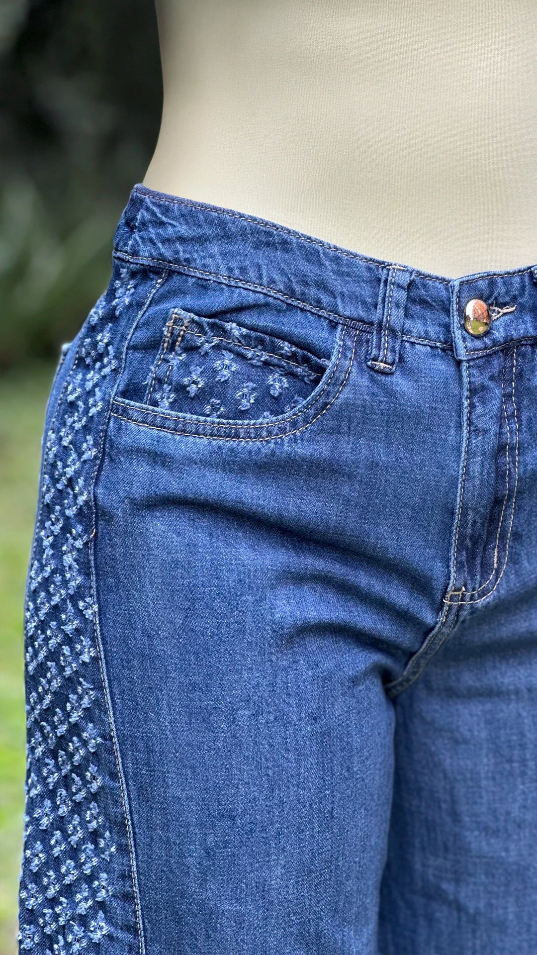 P74440 PANTALÓN INDIGO AZUL