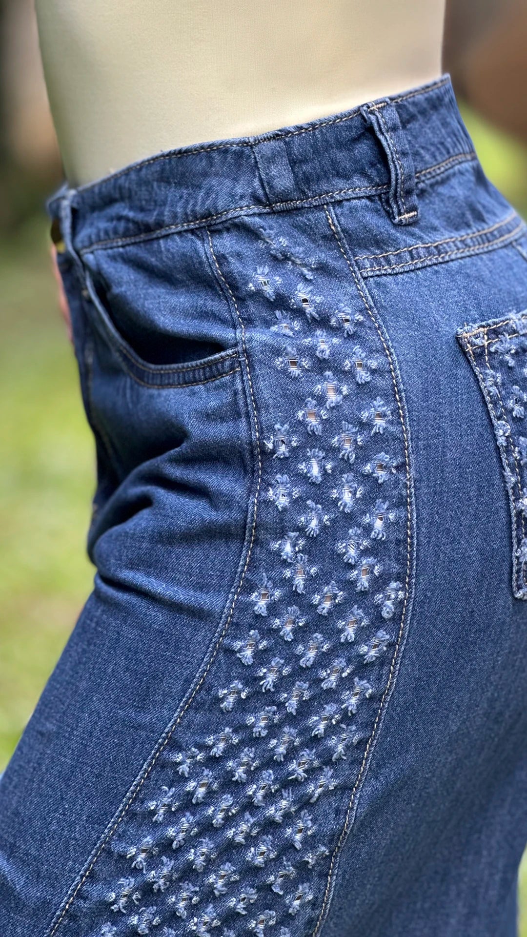 P74440 PANTALÓN INDIGO AZUL