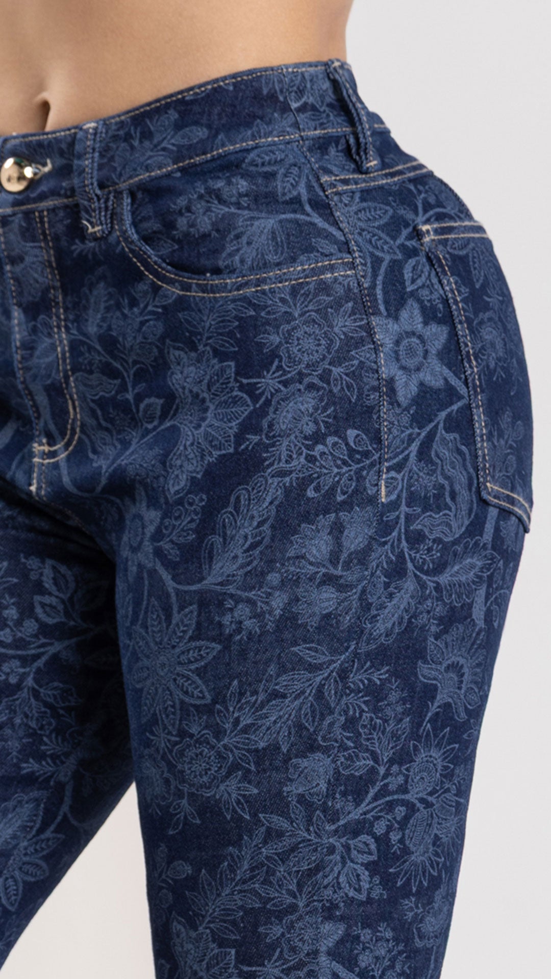 P74441 JEAN INDIGO GRABADO AZUL