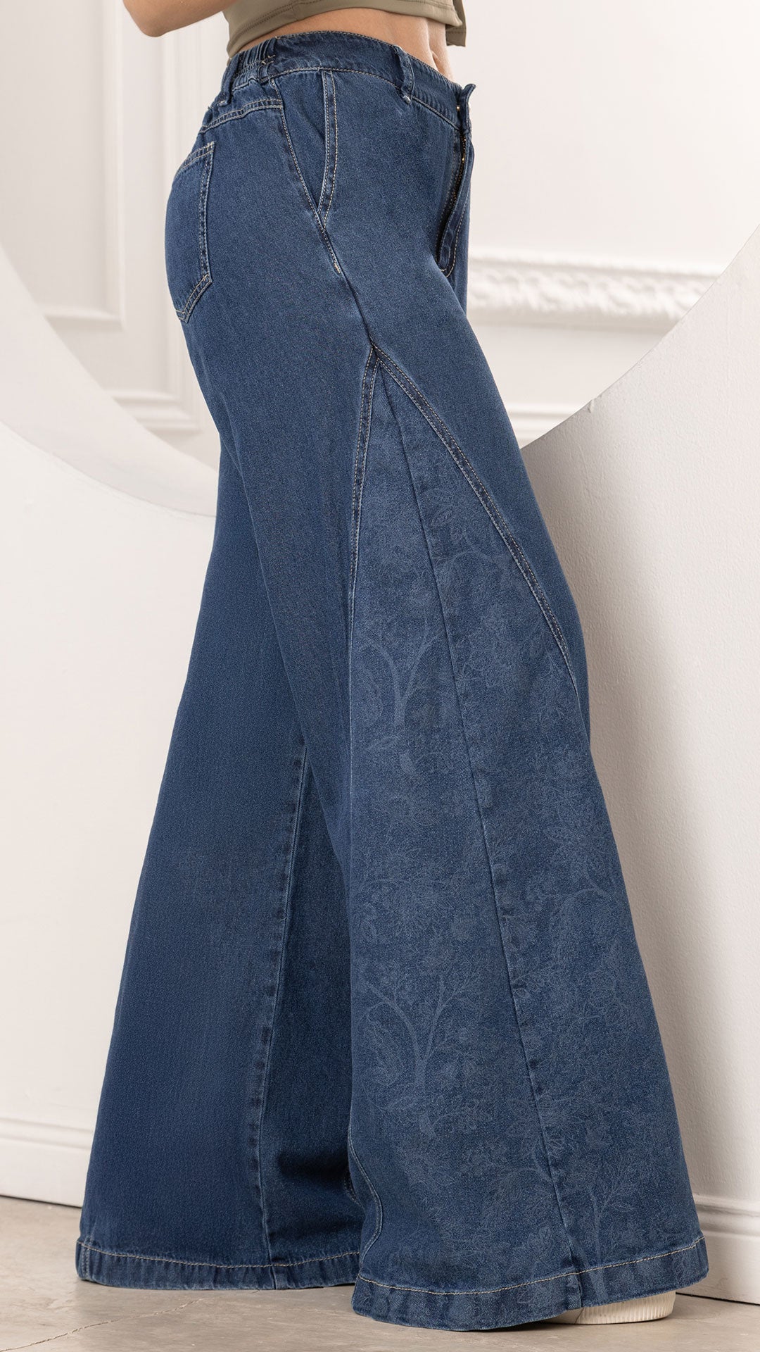 P74442 JEAN INDIGO GRABADO AZUL