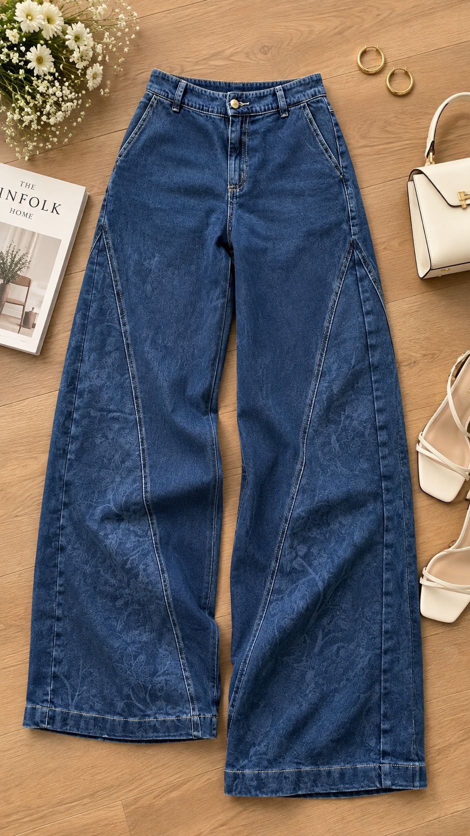 P74442 JEAN INDIGO GRABADO AZUL