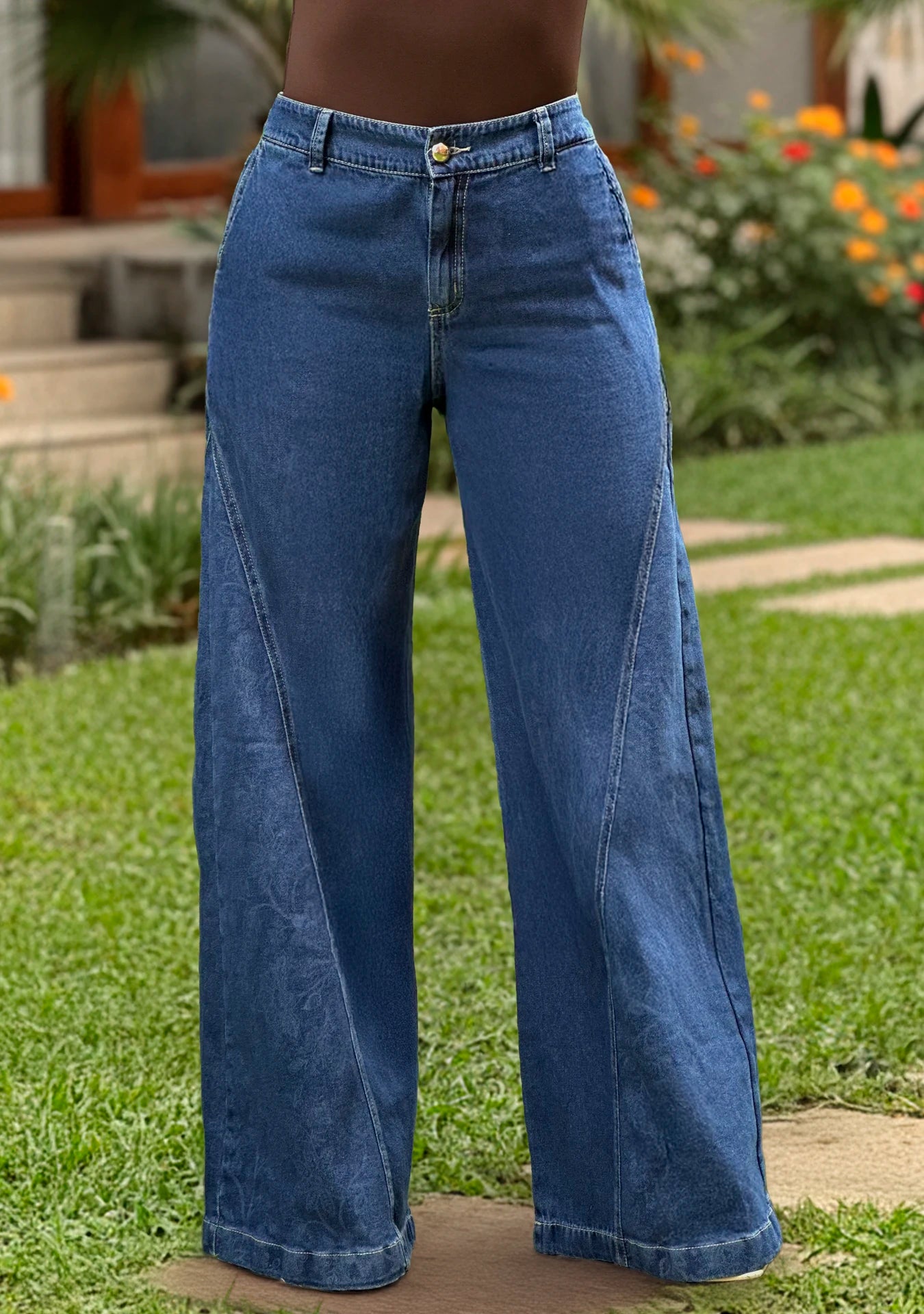 P74442 JEAN INDIGO GRABADO AZUL