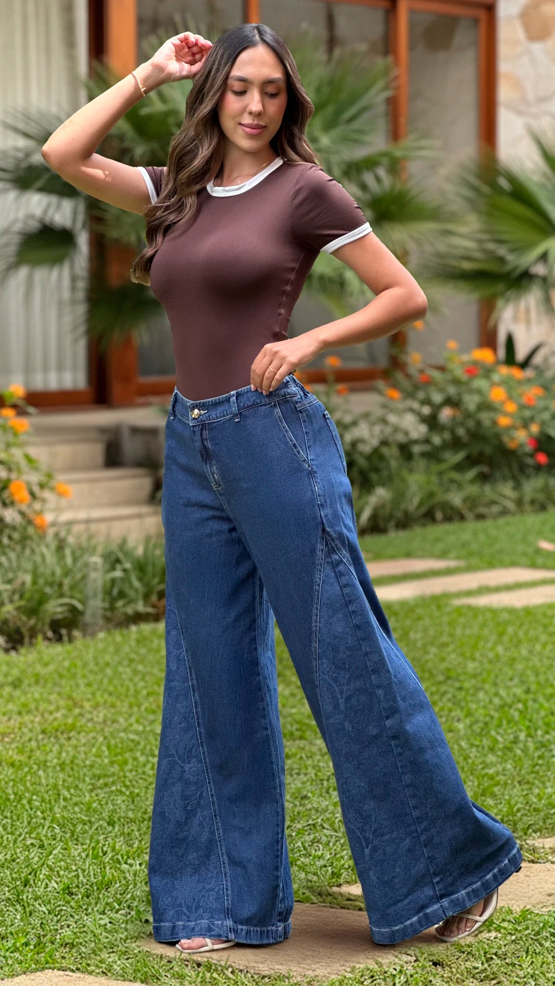 P74442 JEAN INDIGO GRABADO AZUL