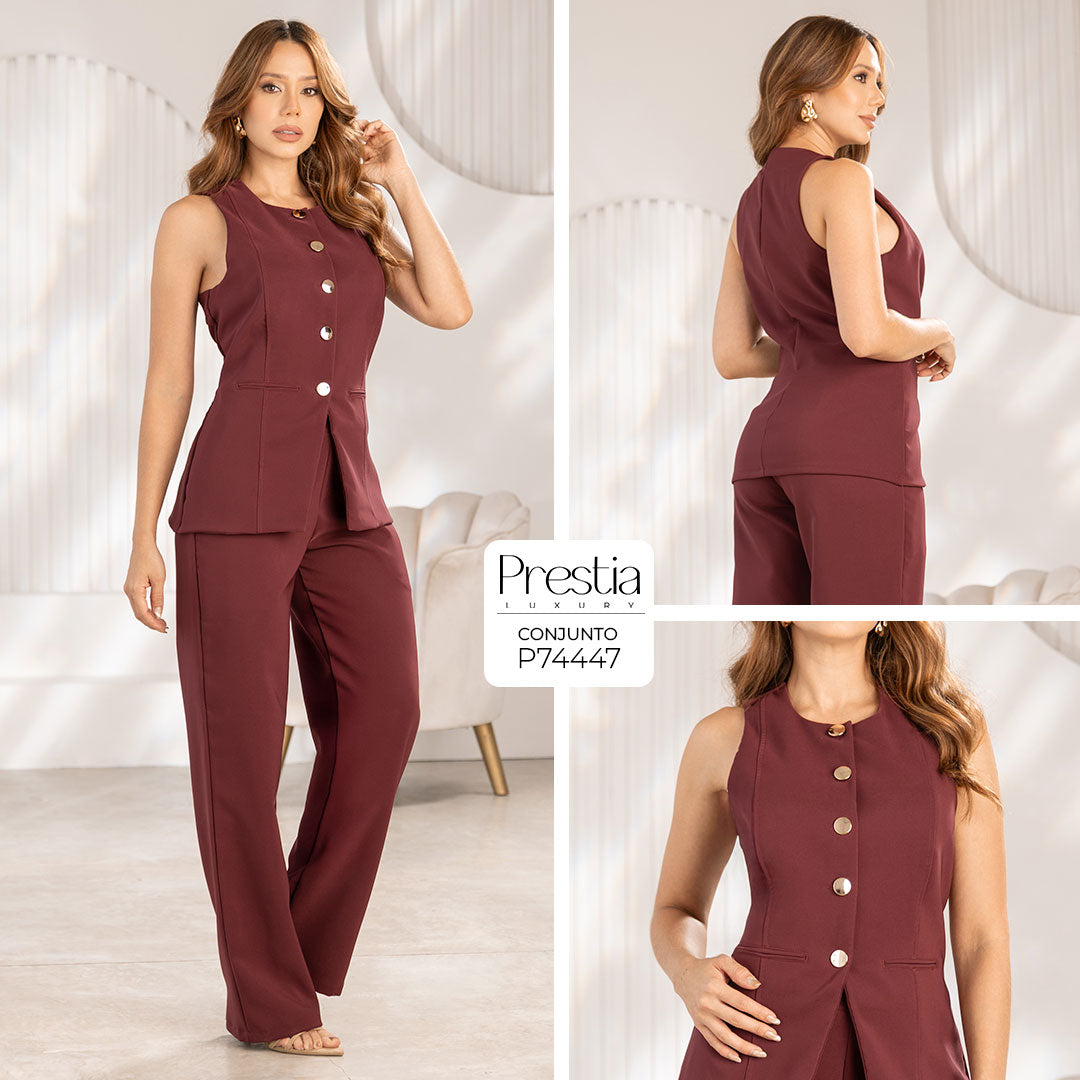 P74447 CONJUNTO NOCHES DE VIENA VINOTINTO