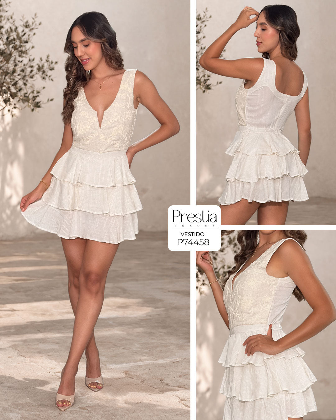 P74458 VESTIDO CHALIS MANTEQUILLA