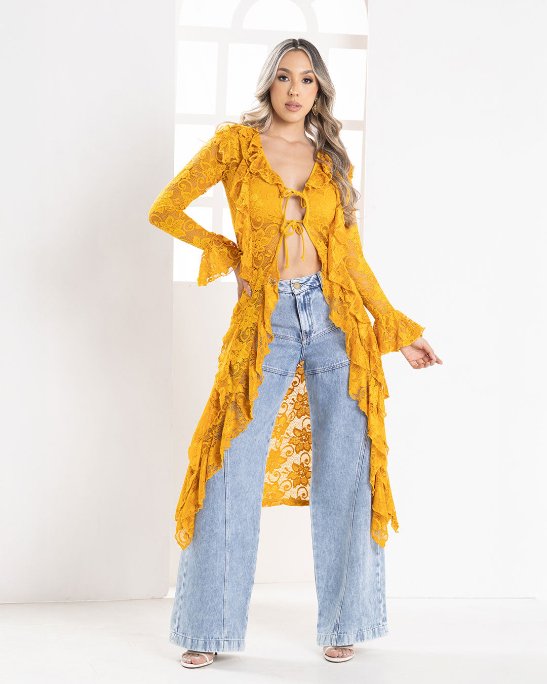 P74462 BLUSON BLONDA MOSTAZA