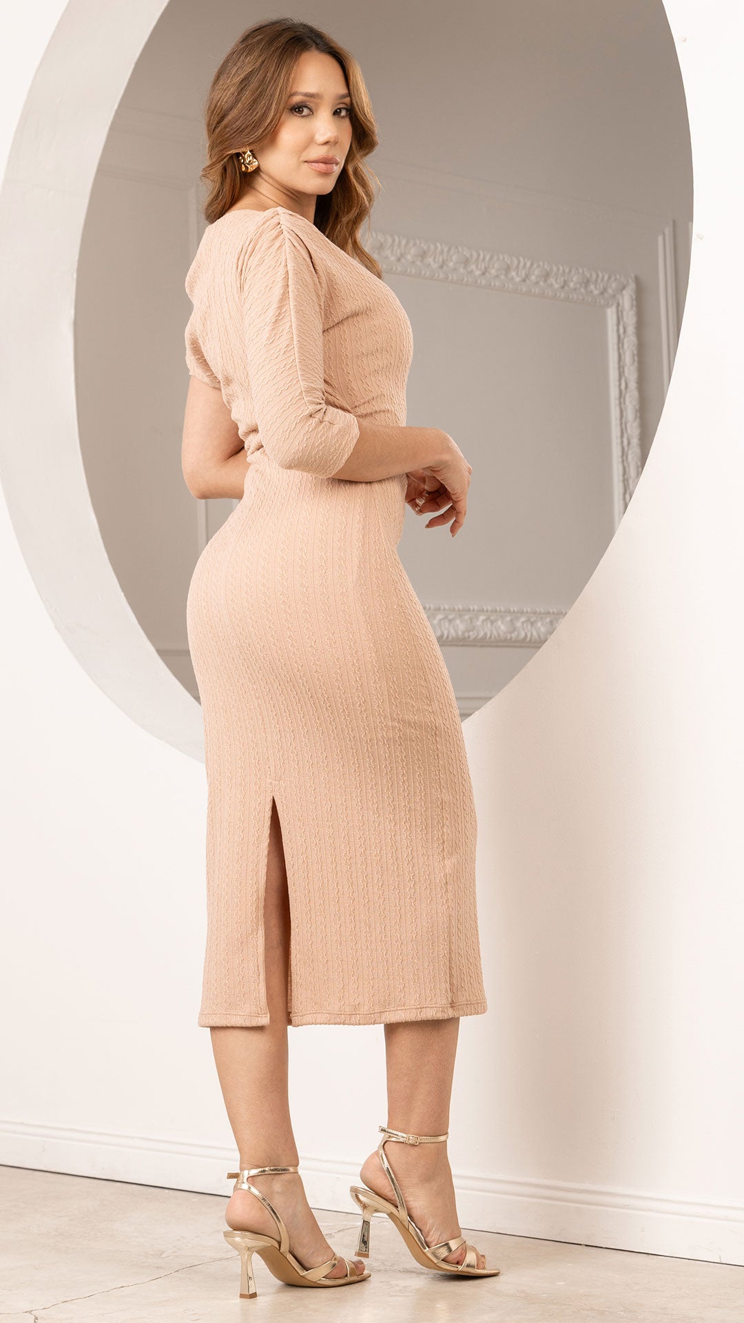 P74469 VESTIDO BLONDA PALO DE ROSA