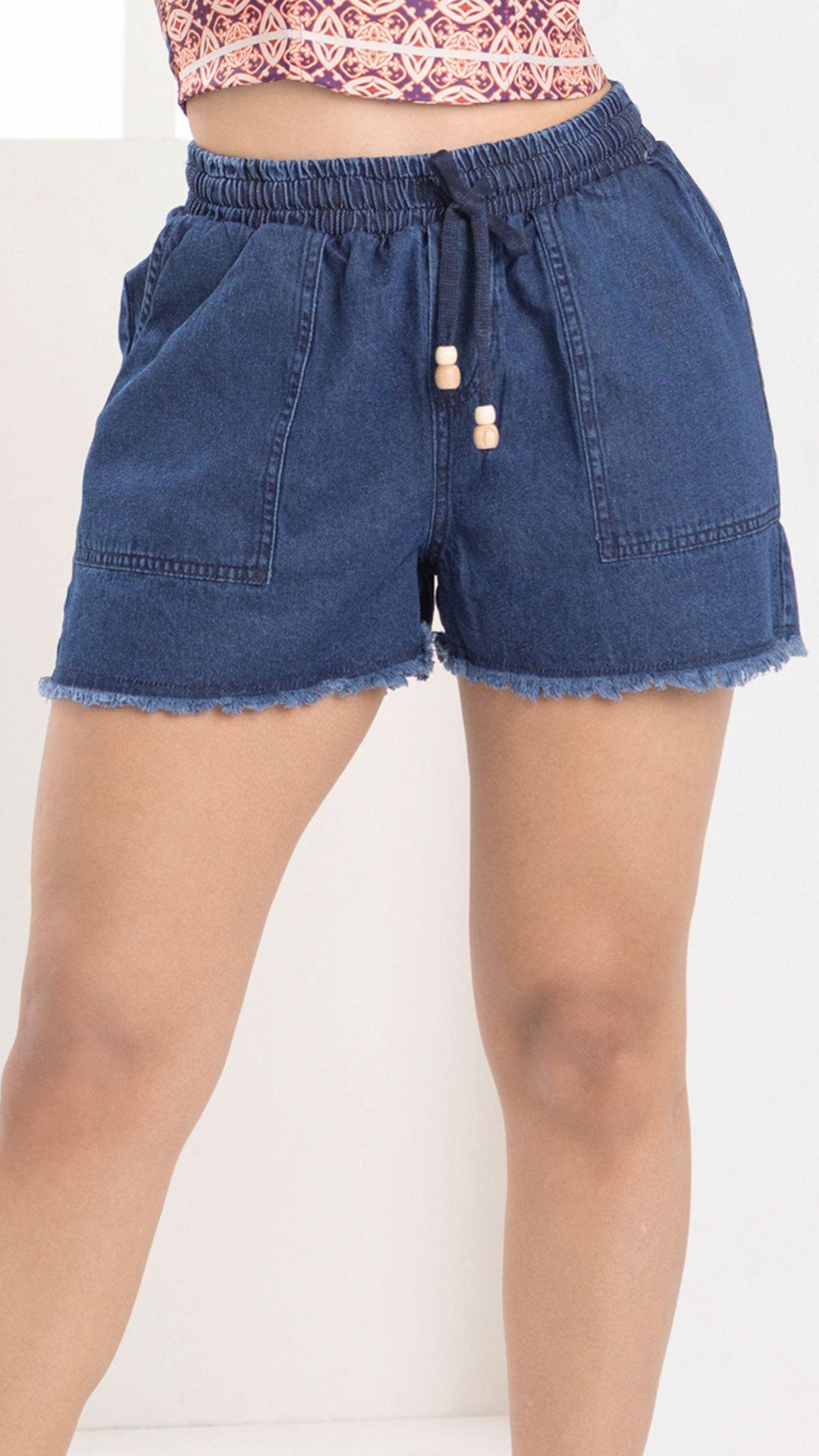 P74471 SHORT INDIGO AZUL