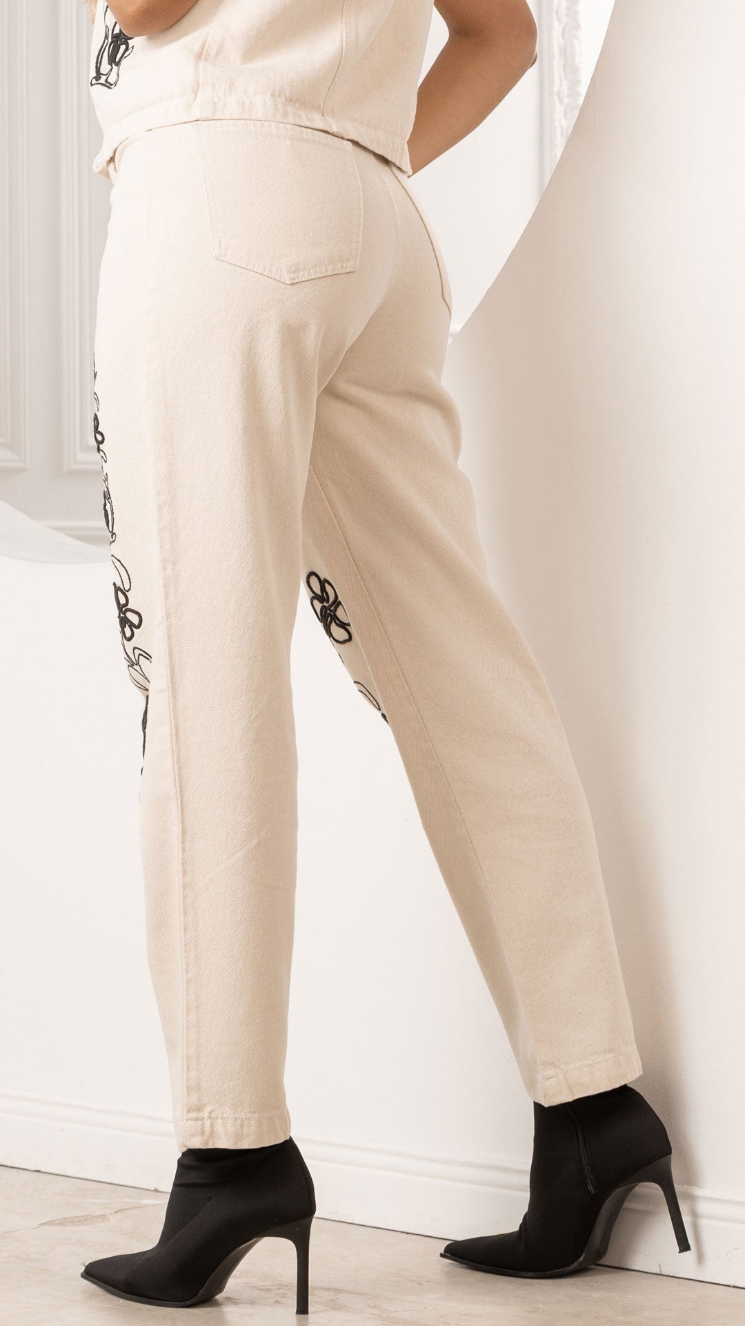 P74473 PANTALON DRILL CREMA