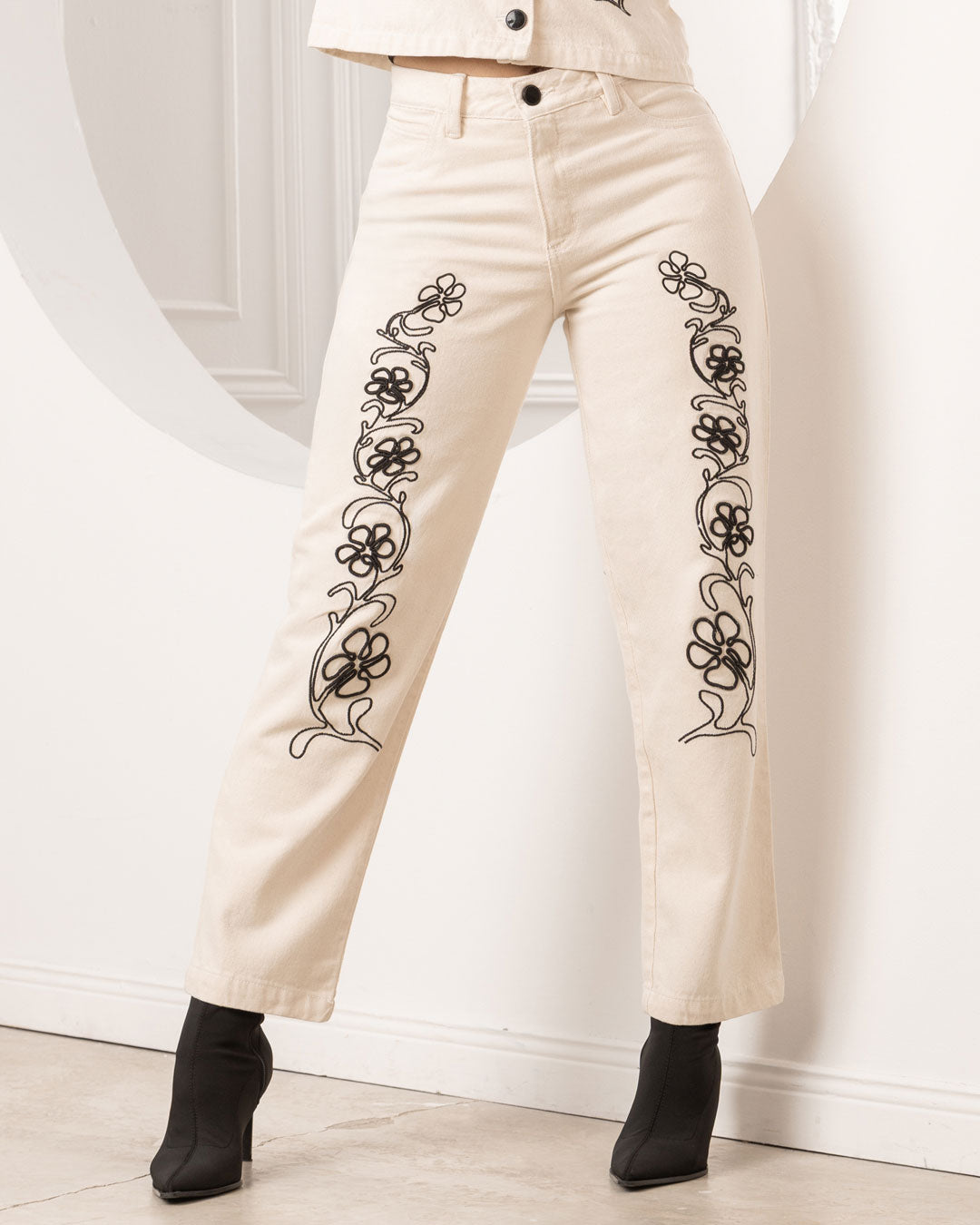 P74473 PANTALON DRILL CREMA
