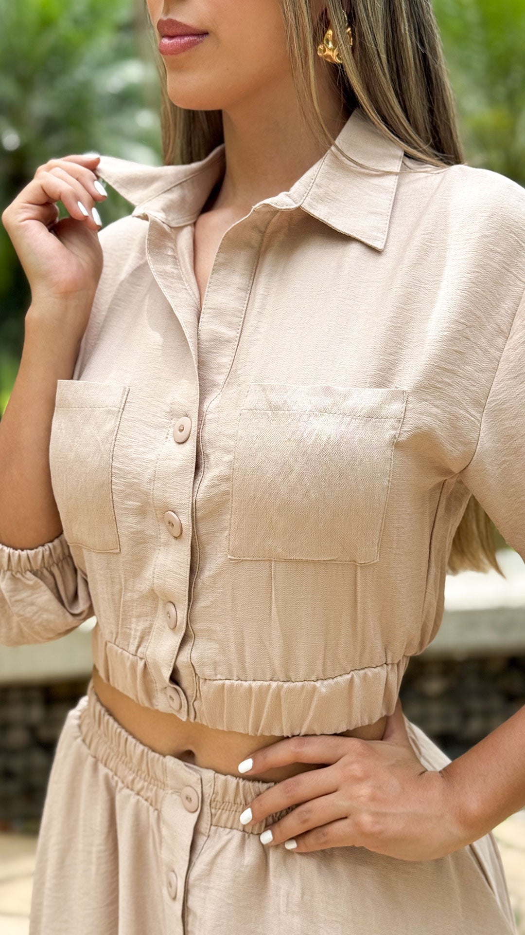 P74495 CONJUNTO LINO CAMEL