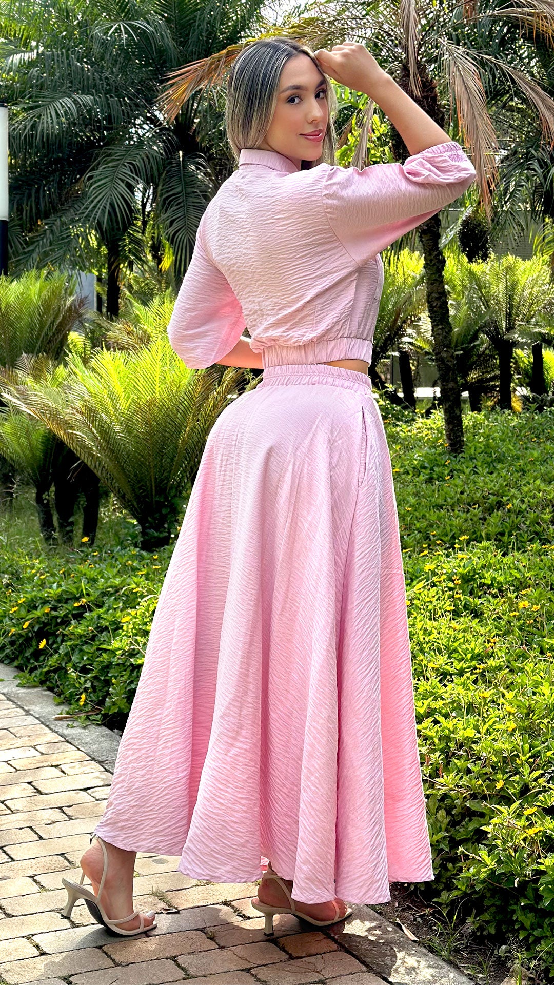 P74495 CONJUNTO LINO PALO DE ROSA