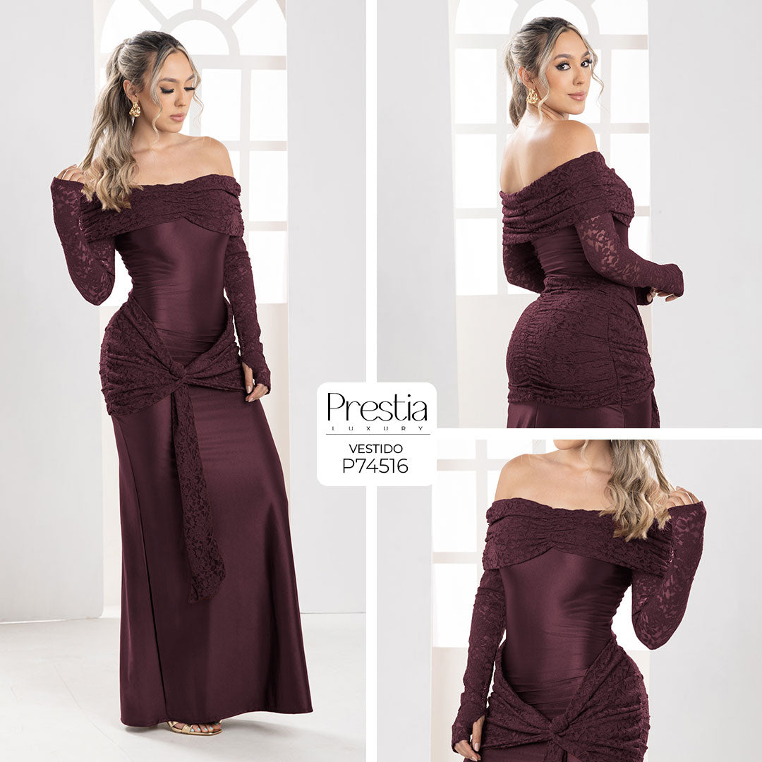 P74516 VESTIDO BLONDA VINOTINTO