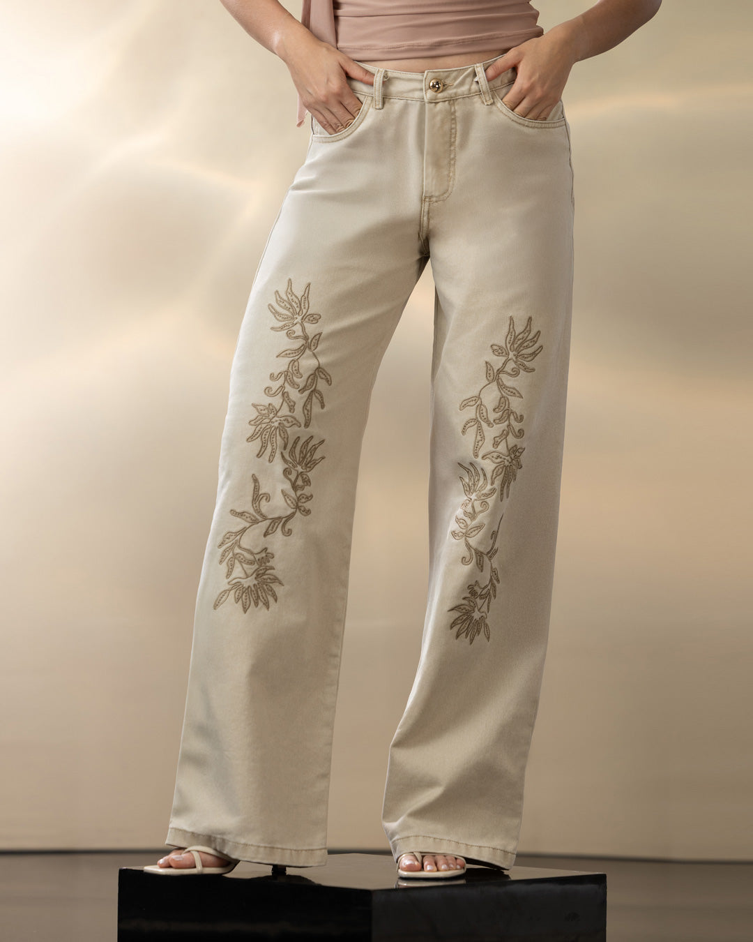 P74525 PANTALON DRILL CAMEL