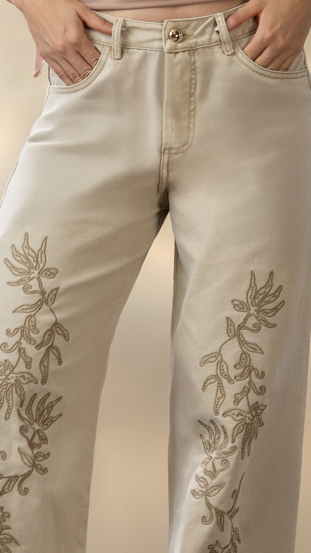 P74525 PANTALON DRILL CAMEL