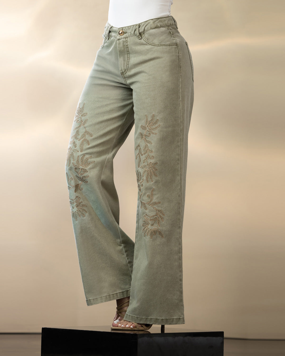 P74525 PANTALON DRILL VERDE