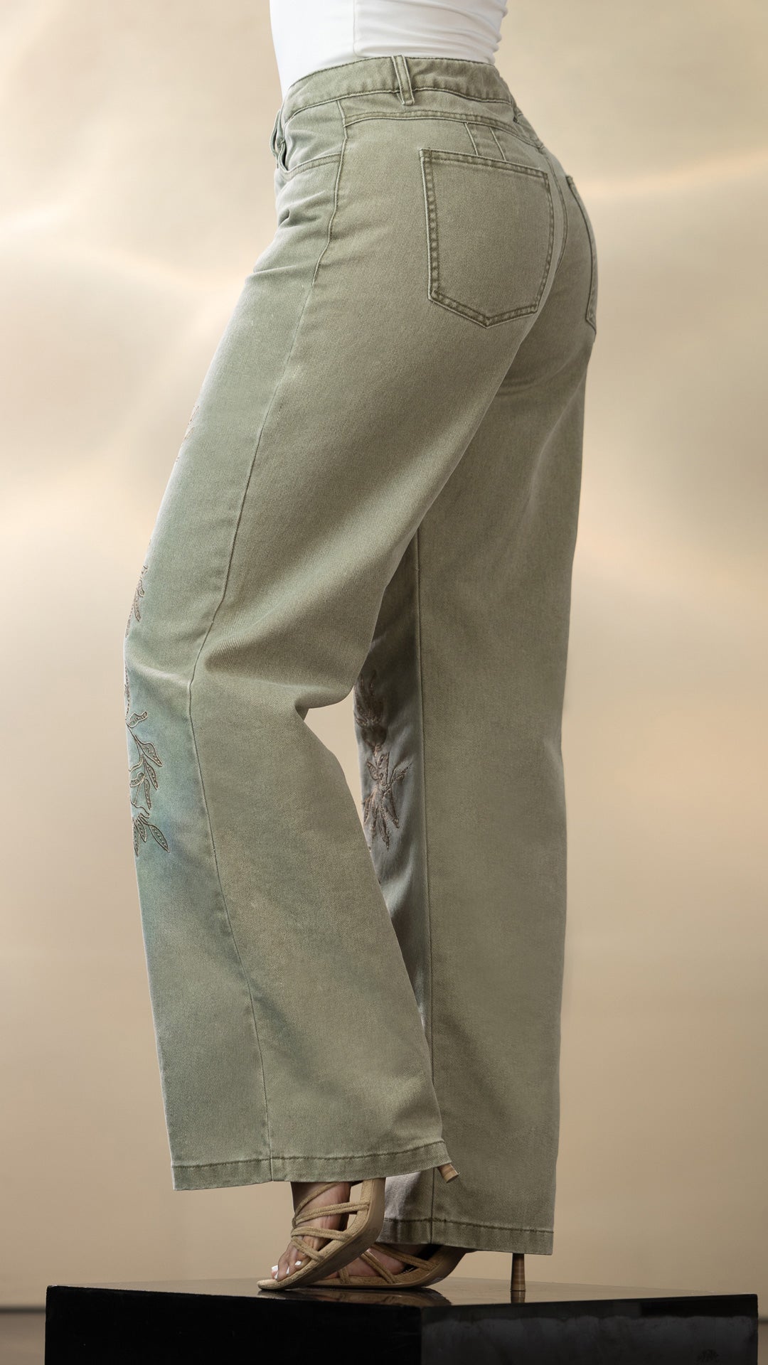 P74525 PANTALON DRILL VERDE
