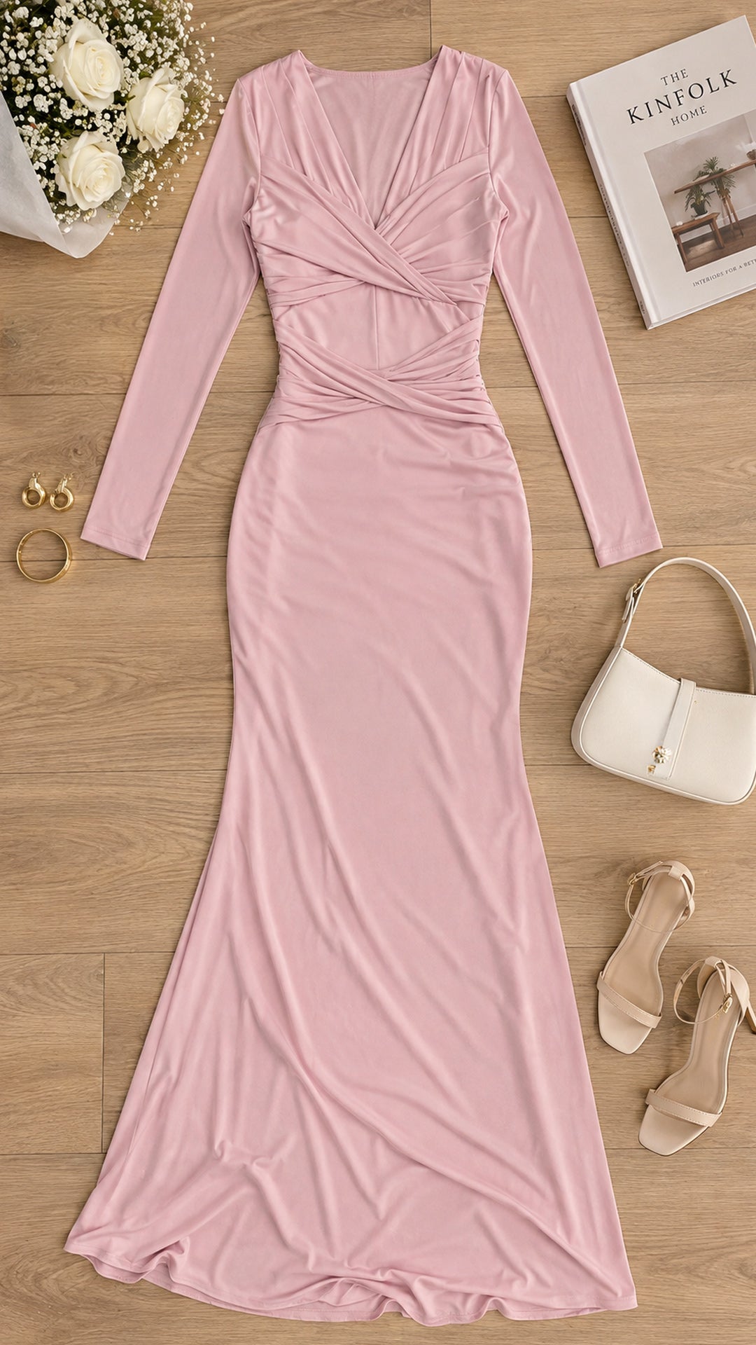 P74527 VESTIDO MALLATEX PALO DE ROSA