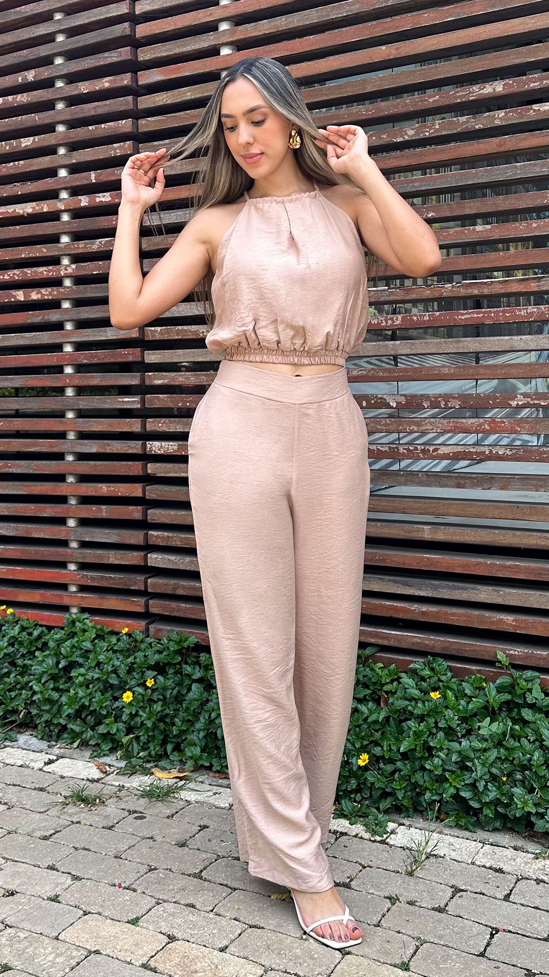 P74530 CONJUNTO LINO CAMEL