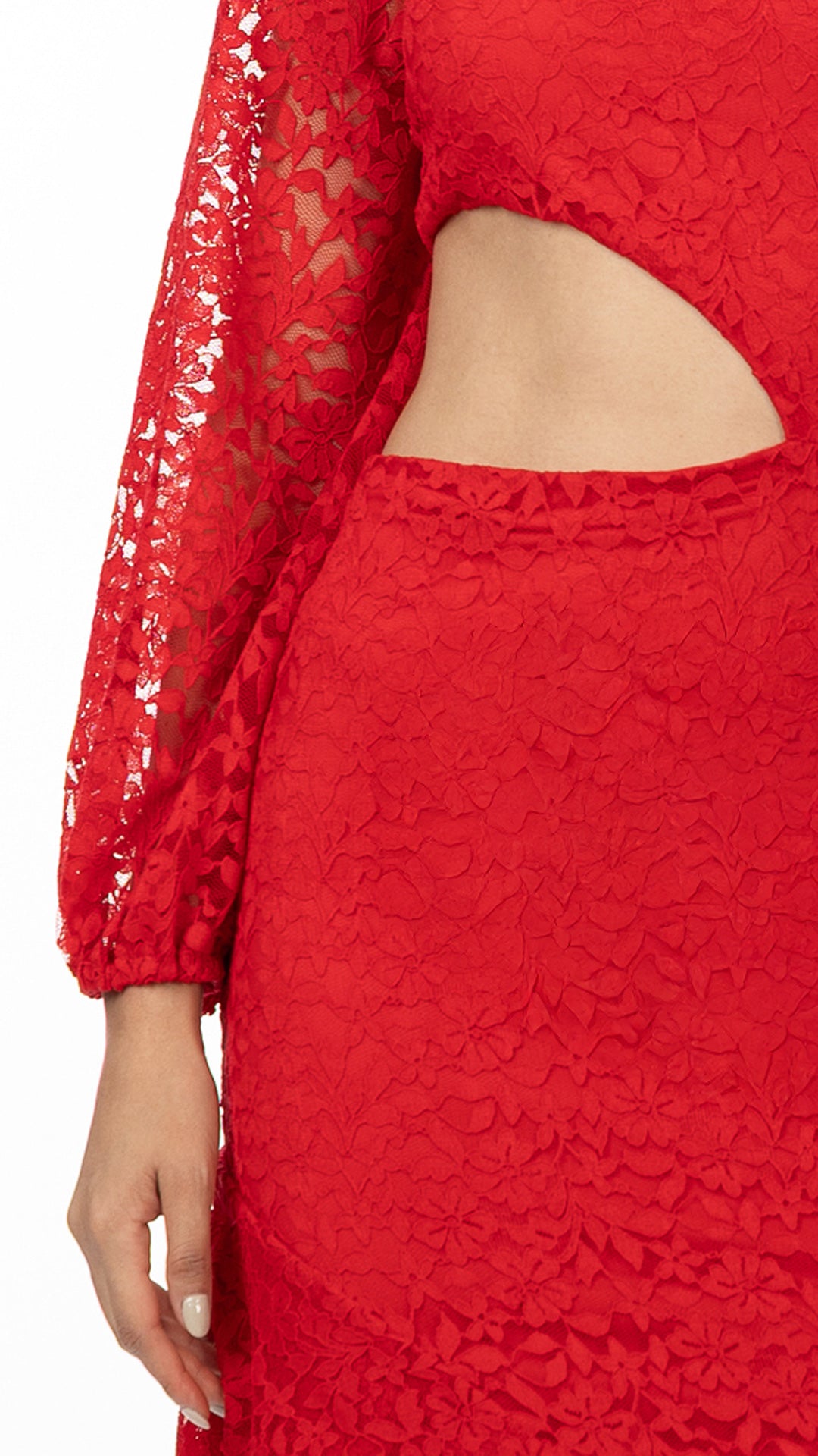 P74532 VESTIDO BLONDA ROJO
