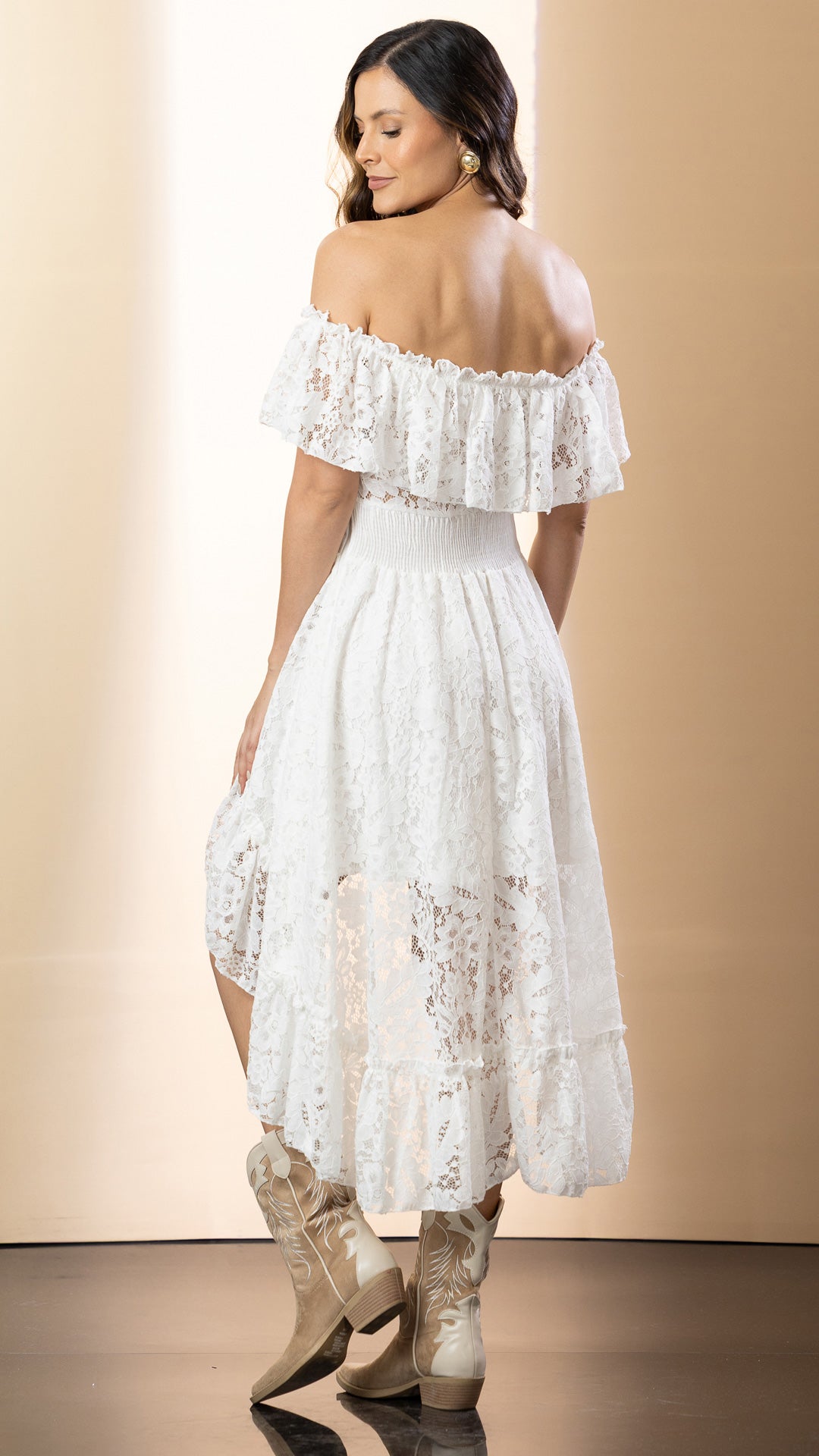 P74536 VESTIDO BLONDA MARFIL