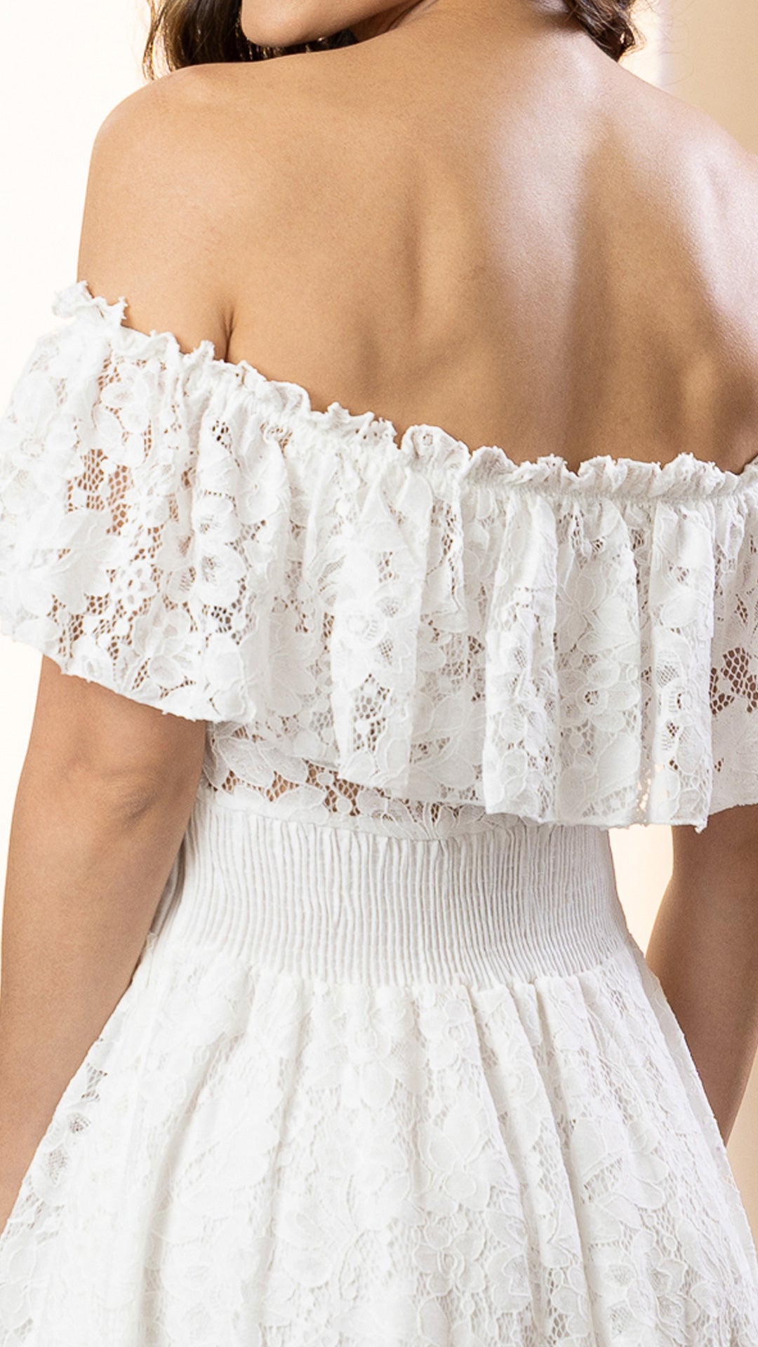 P74536 VESTIDO BLONDA MARFIL
