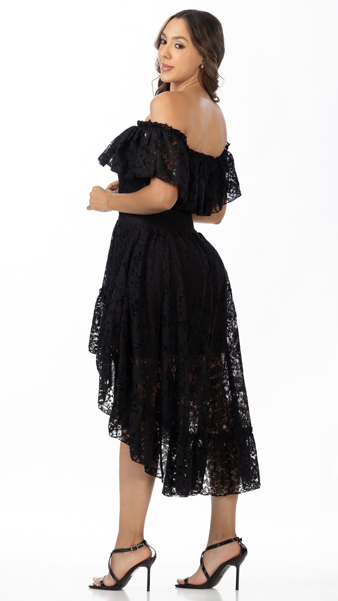 P74536 VESTIDO BLONDA NEGRO