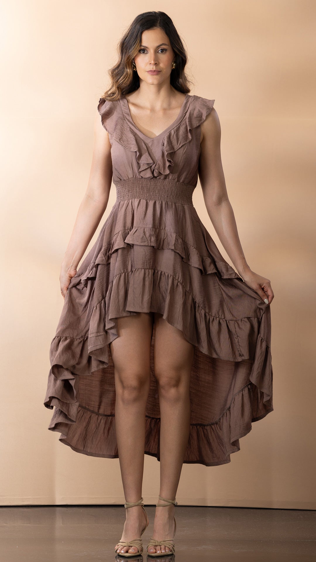 P74537 VESTIDO CHALIS MOKA