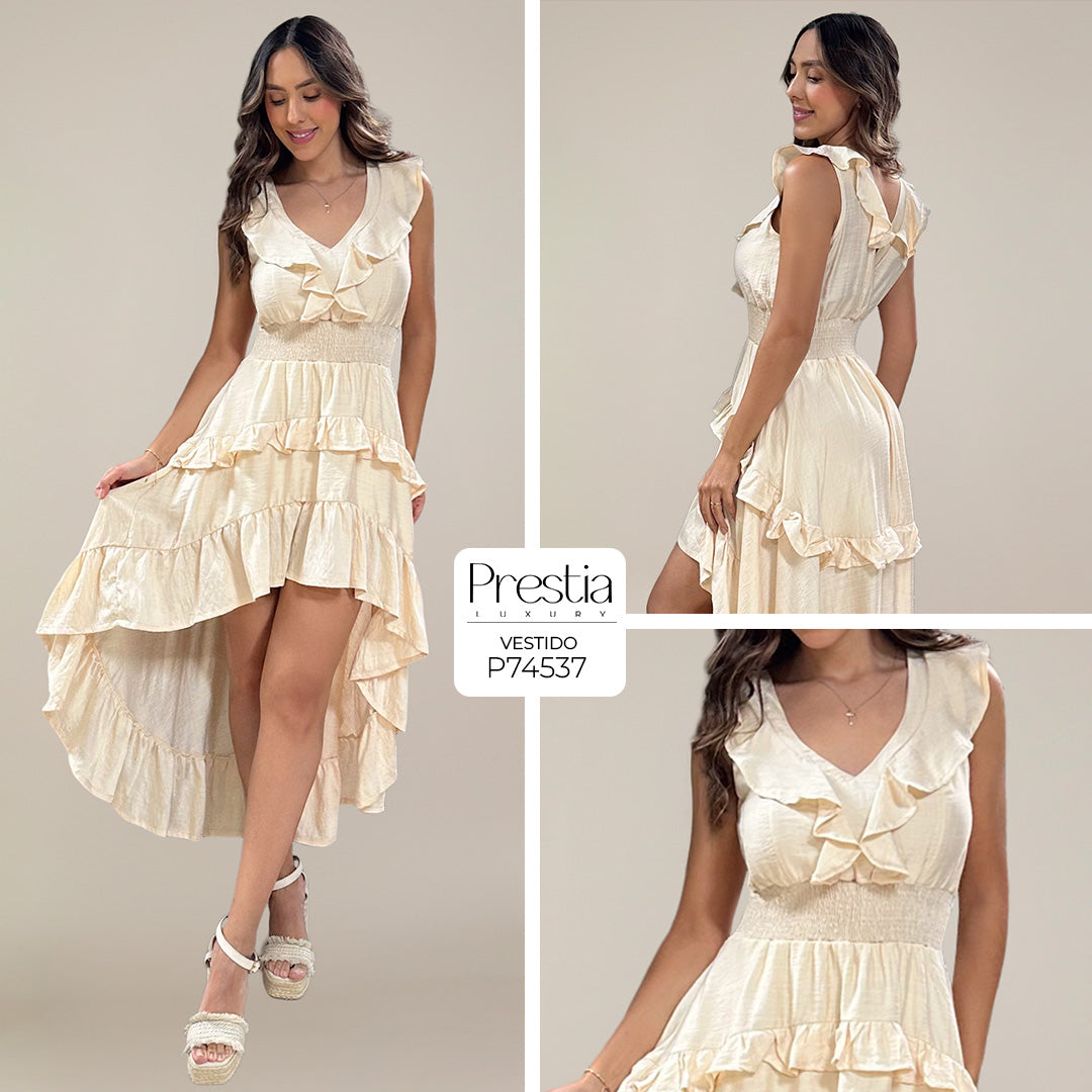 P74537 VESTIDO CHALIS VAINILLA