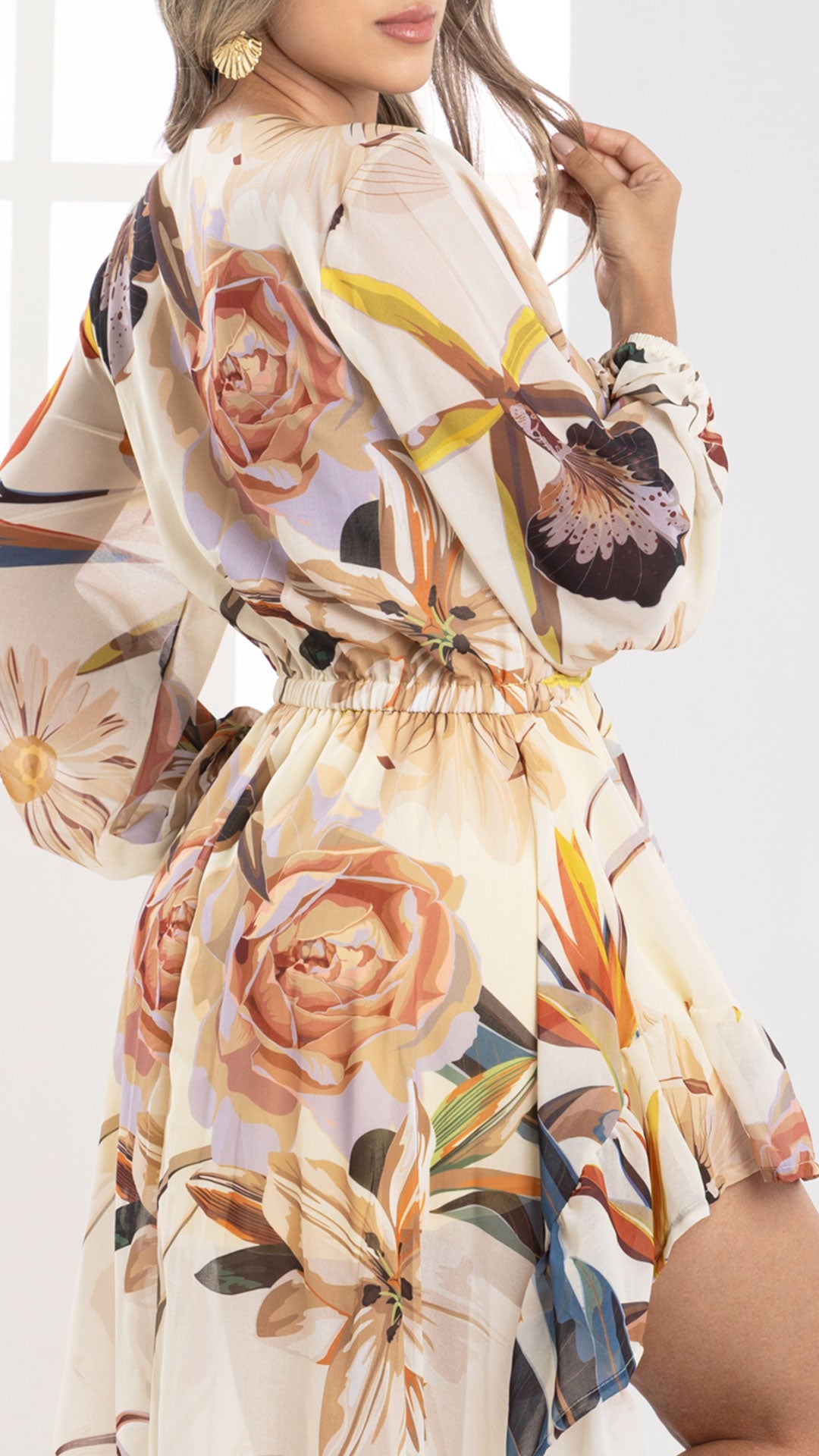 P74545 VESTIDO CHIFON AMARILLO