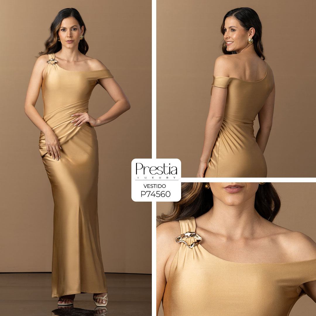 P74560 VESTIDO SHAKIRA DORADO