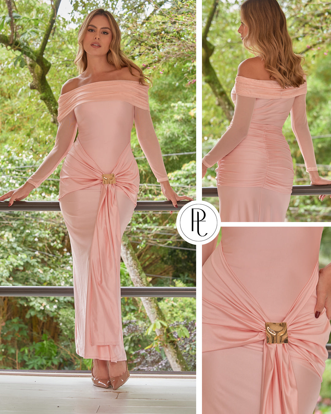P74561 VESTIDO POLIESTER SHAKIRA PALO DE ROSA