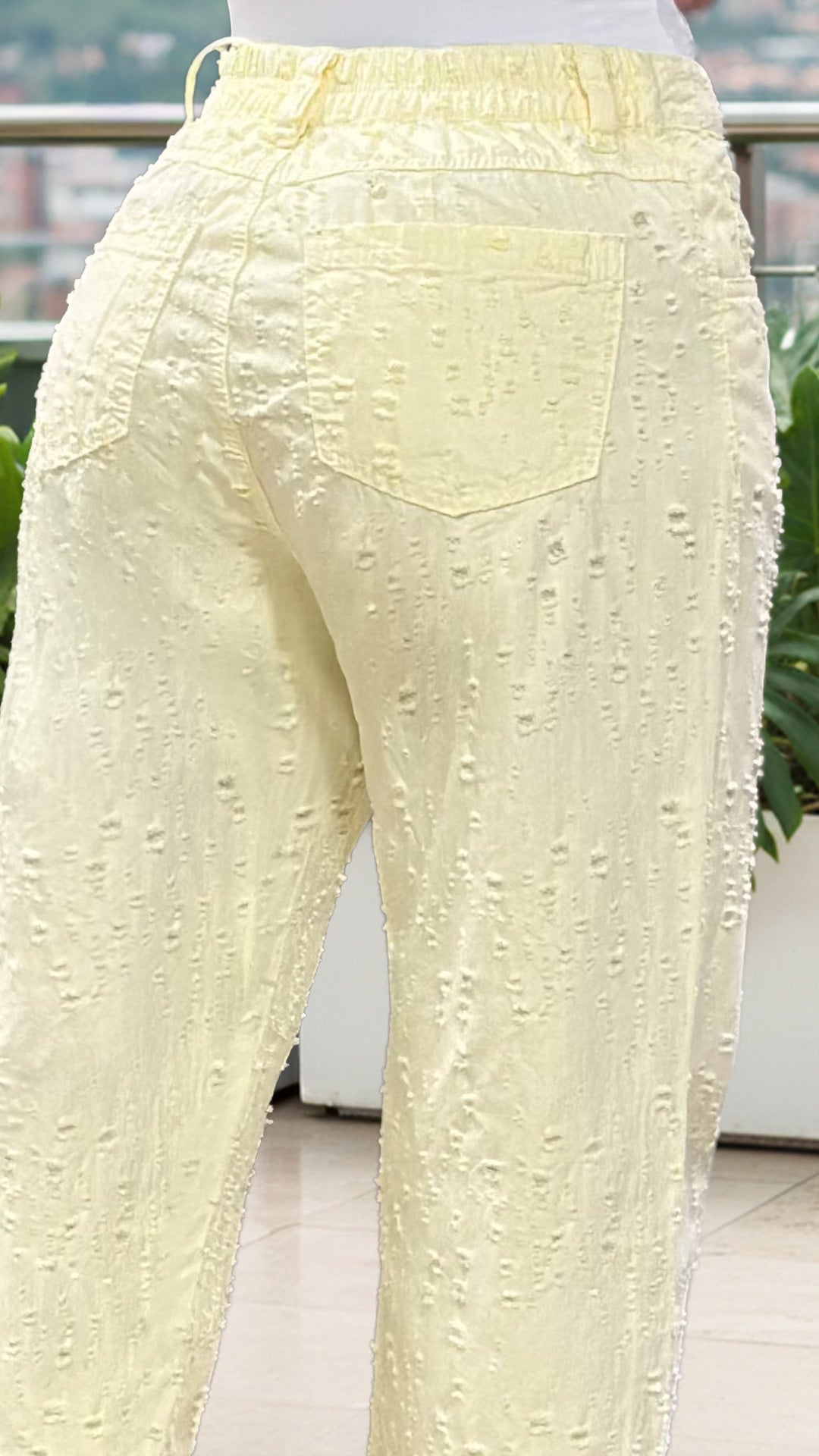 P74563 PANTALON DRILL AMARILLO