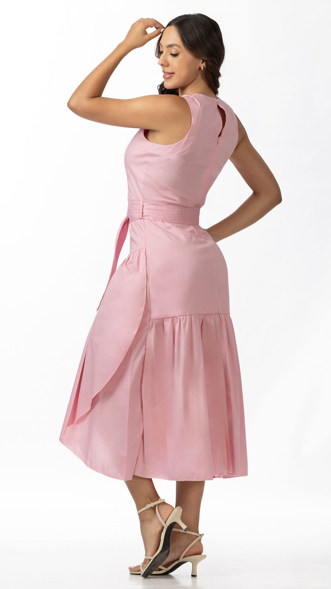 P74564 VESTIDO POPELINA ROSADO