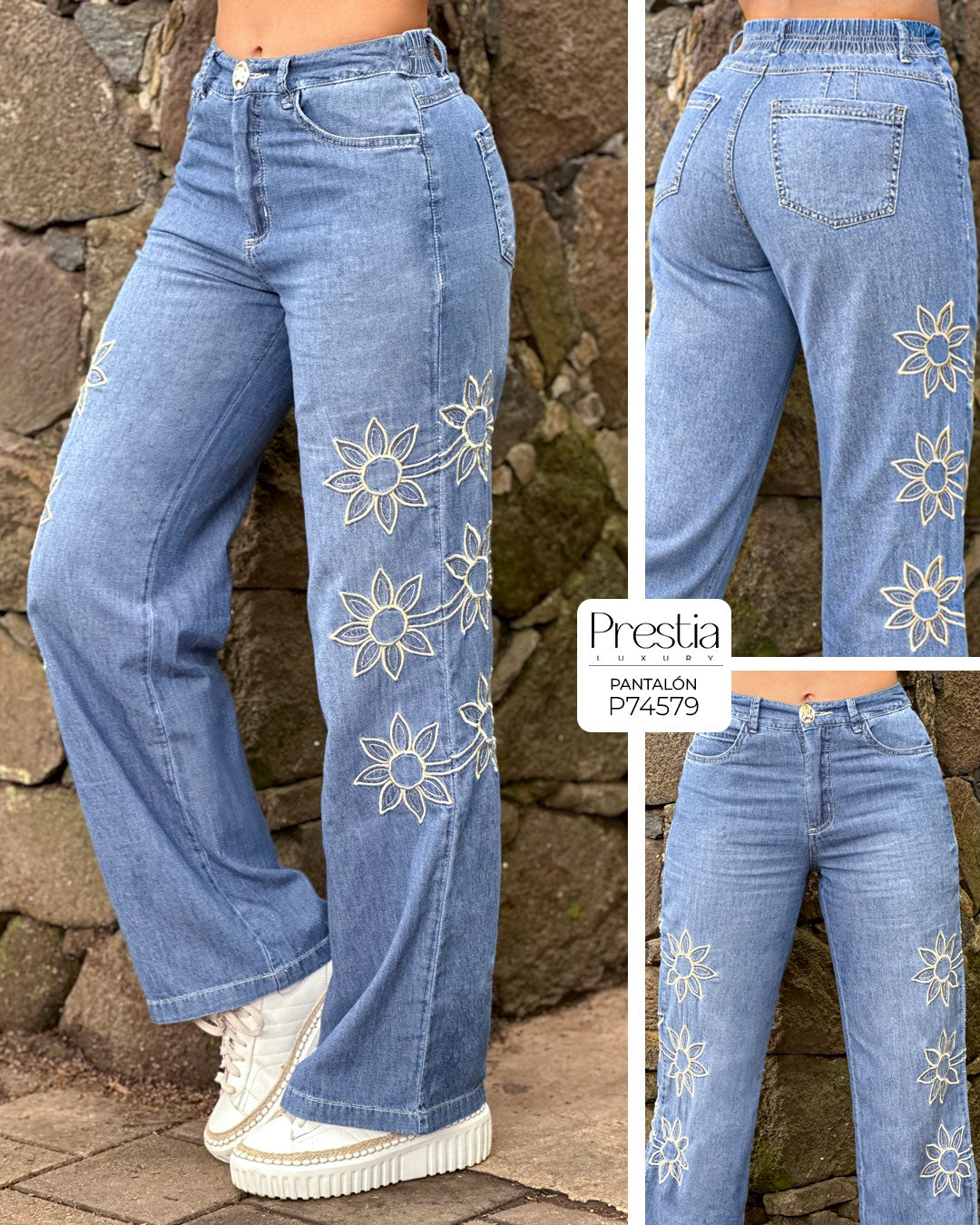 P74579 PANTALON INDIGO AZUL