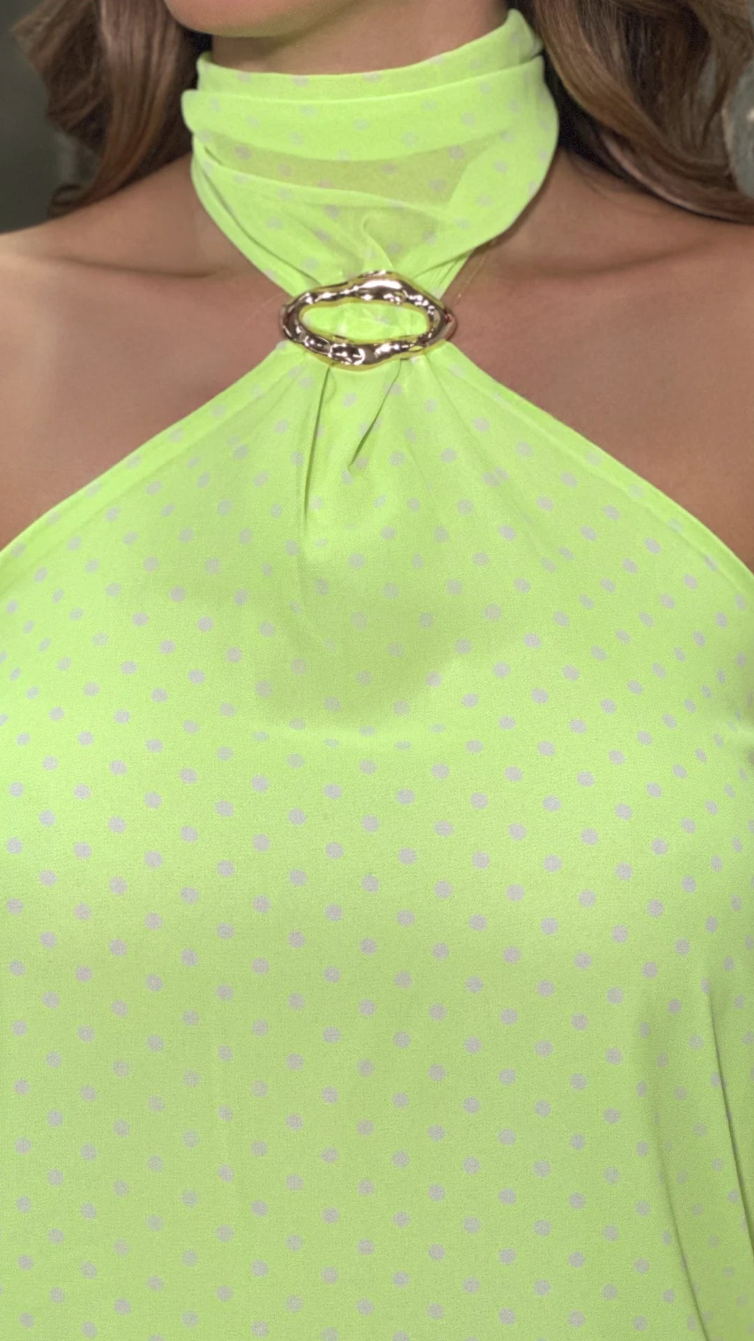 P74584 CONJUNTO CHIFON ESTAMPADO VERDE