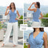 P74592 CONJUNTO CHALIS ESTAMPADO AZUL CLARO