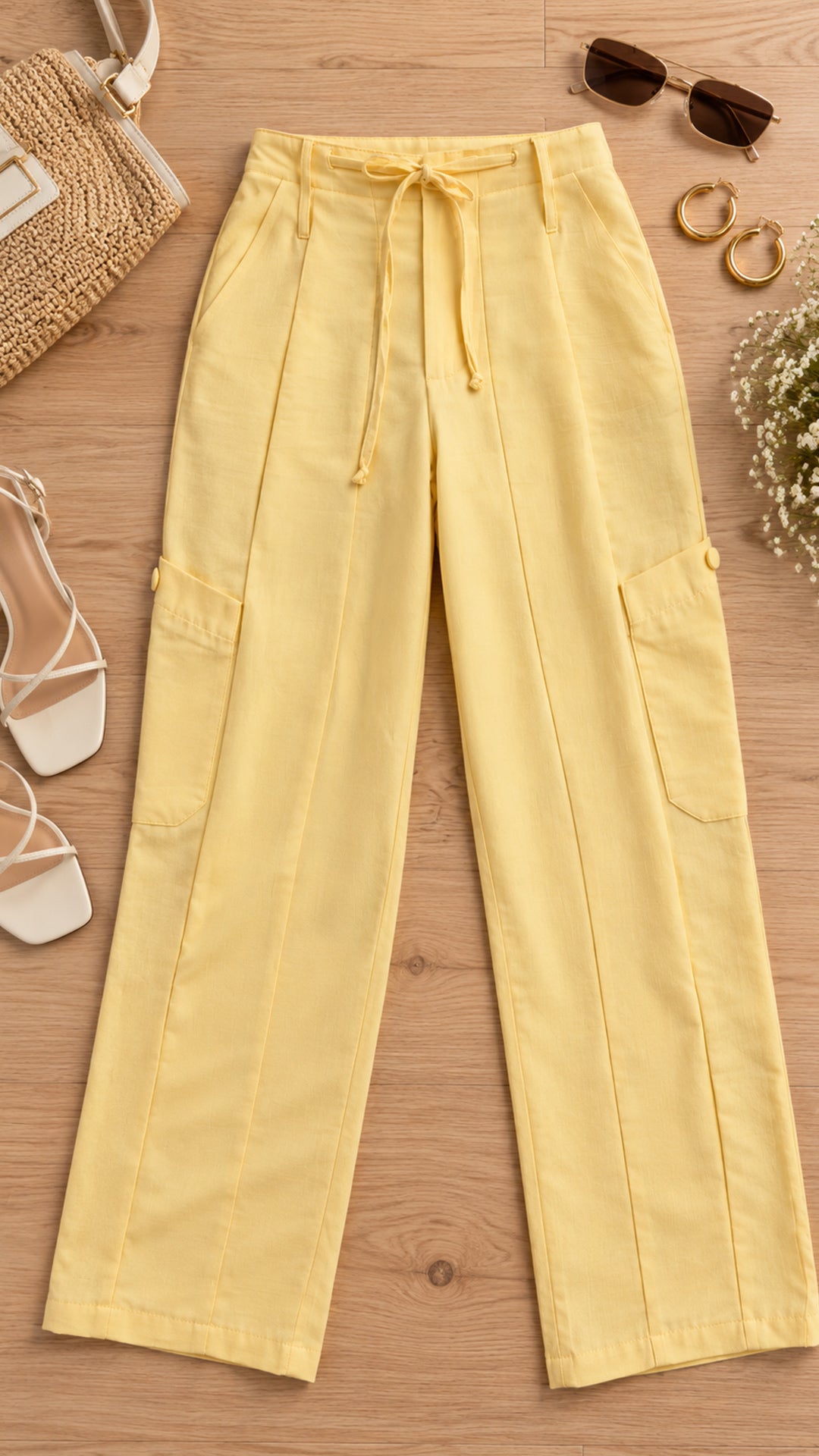 P74597 PANTALON FLOW AMARILLO