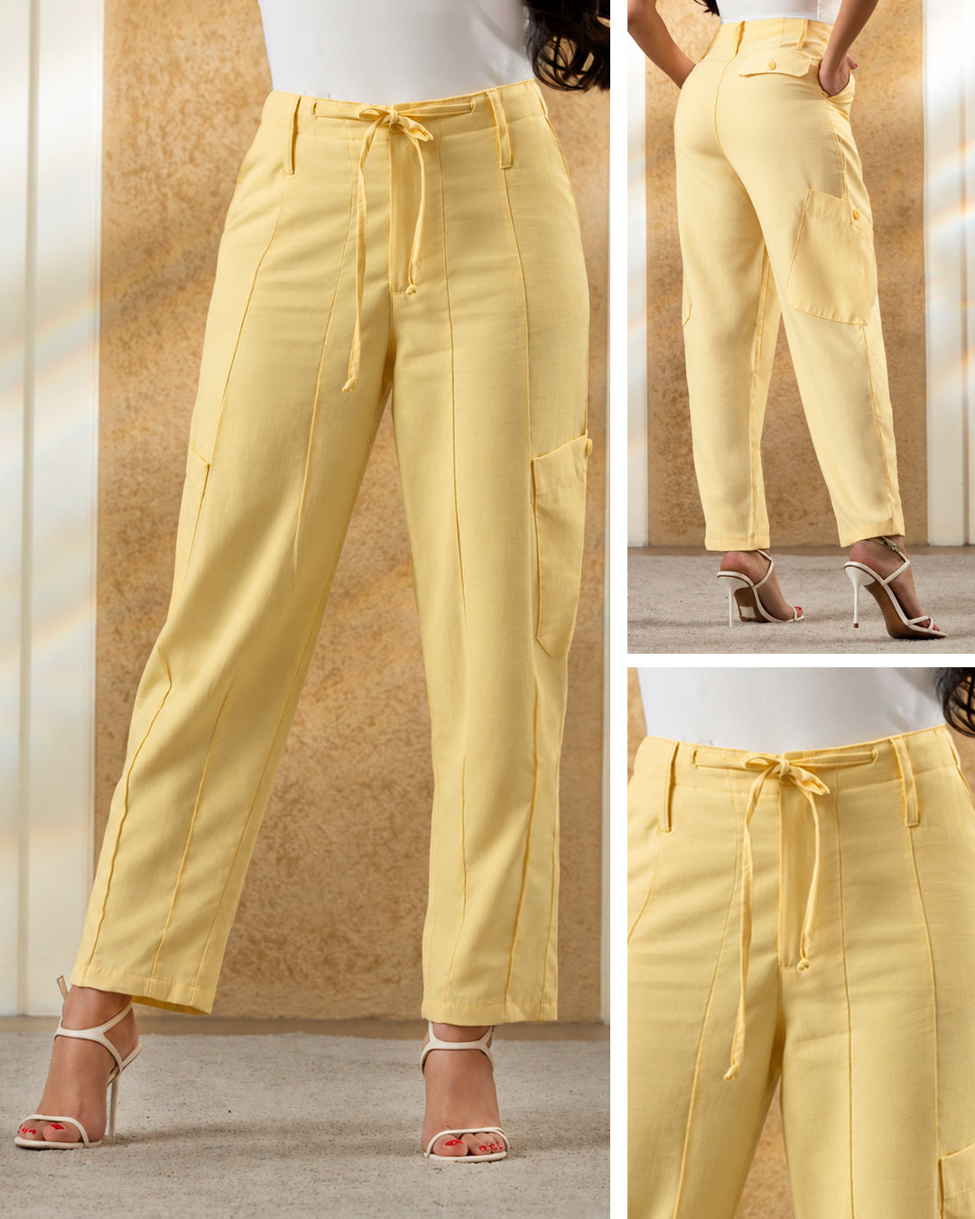P74597 PANTALON FLOW AMARILLO
