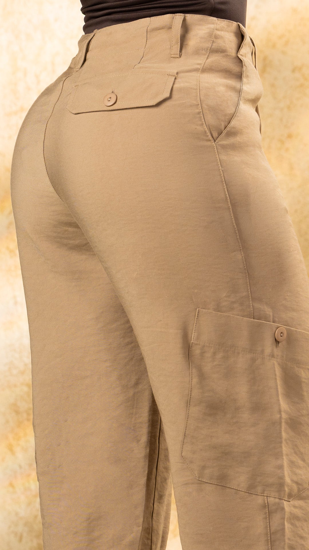 P74597 PANTALON FLOW CAMEL