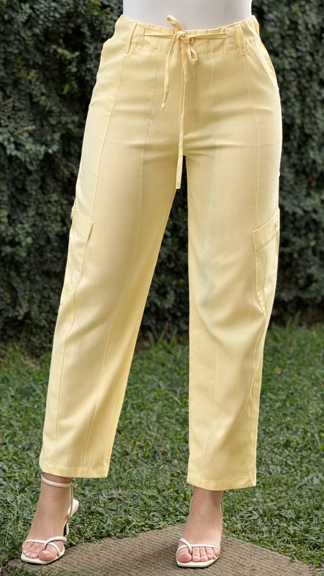P74597 PANTALON FLOW AMARILLO