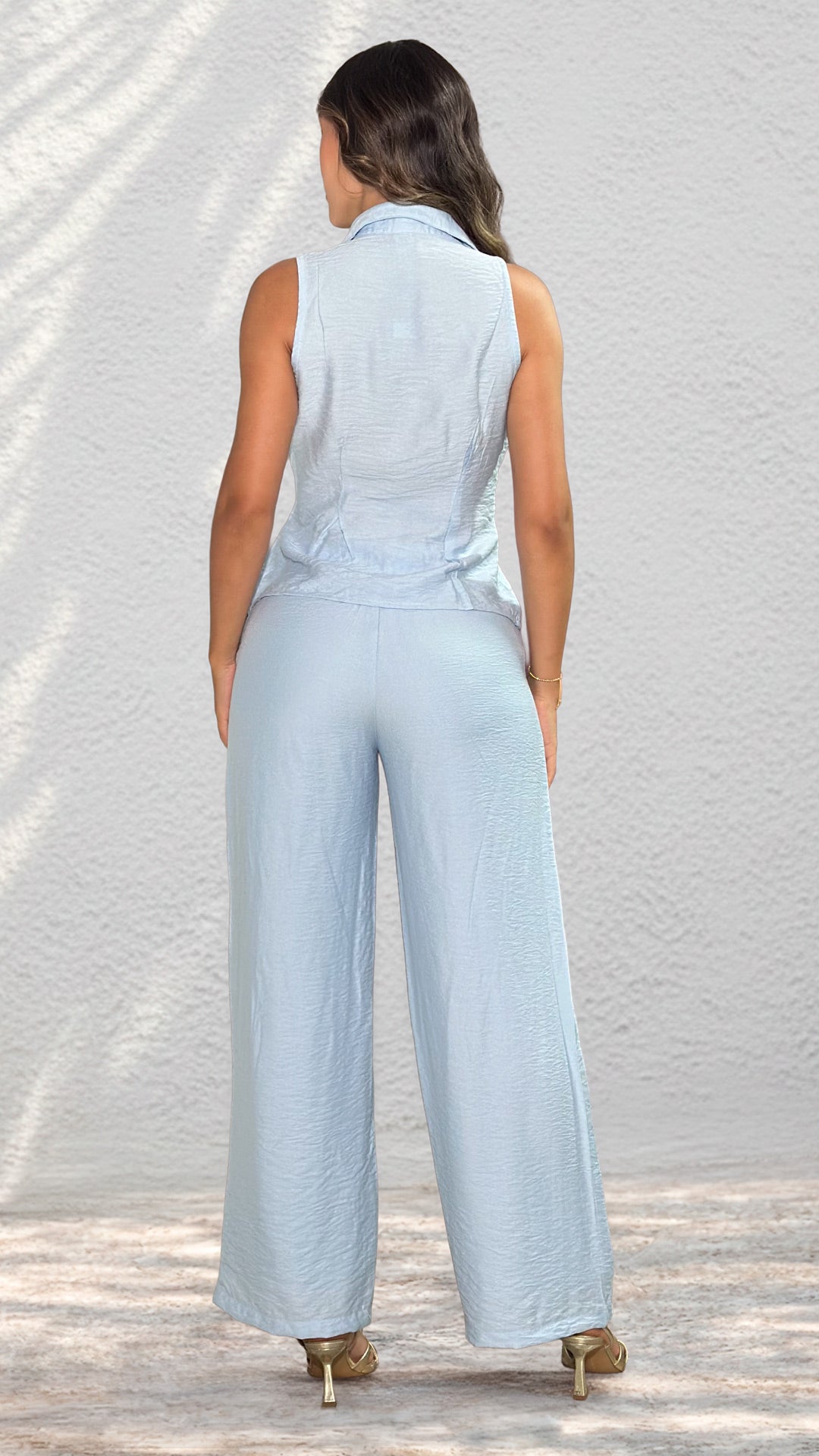 P74605 CONJUNTO LINO CREPE AZUL