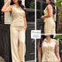 P74605 CONJUNTO LINO POLIESTER MANDARINA