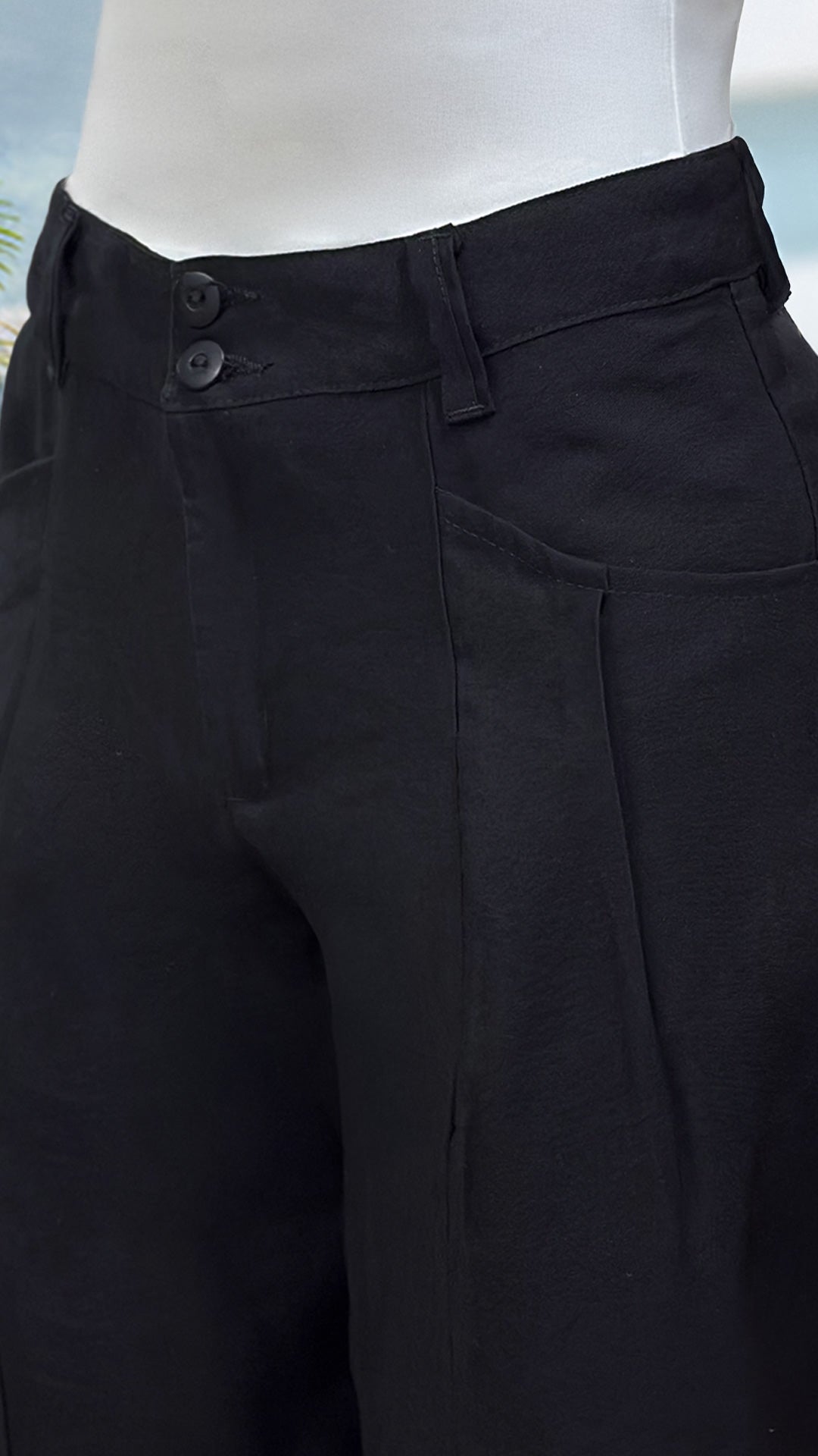 P74611 PANTALON FLOW NEGRO