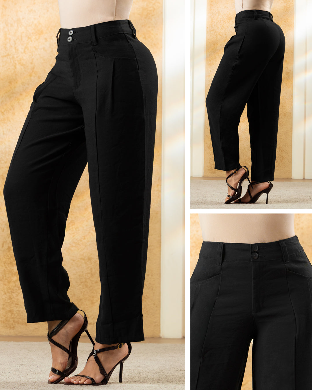 P74611 PANTALON FLOW NEGRO