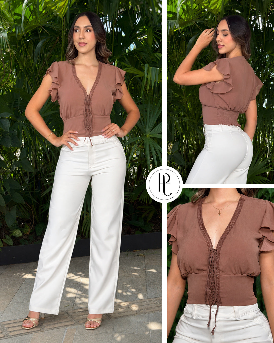 P74622 CONJUNTO CHIFON MOKA