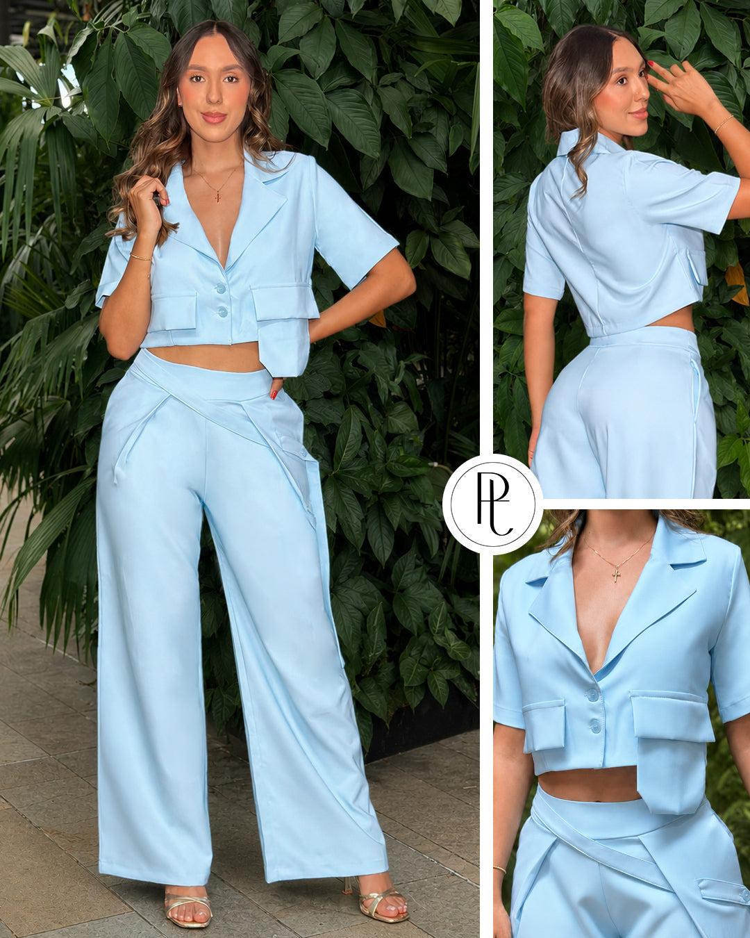 P74650 CONJUNTO NOCHES DE VIENA AZUL CLARO