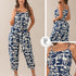 P74661 ENTERIZO LINO ESTAMPADO AZUL