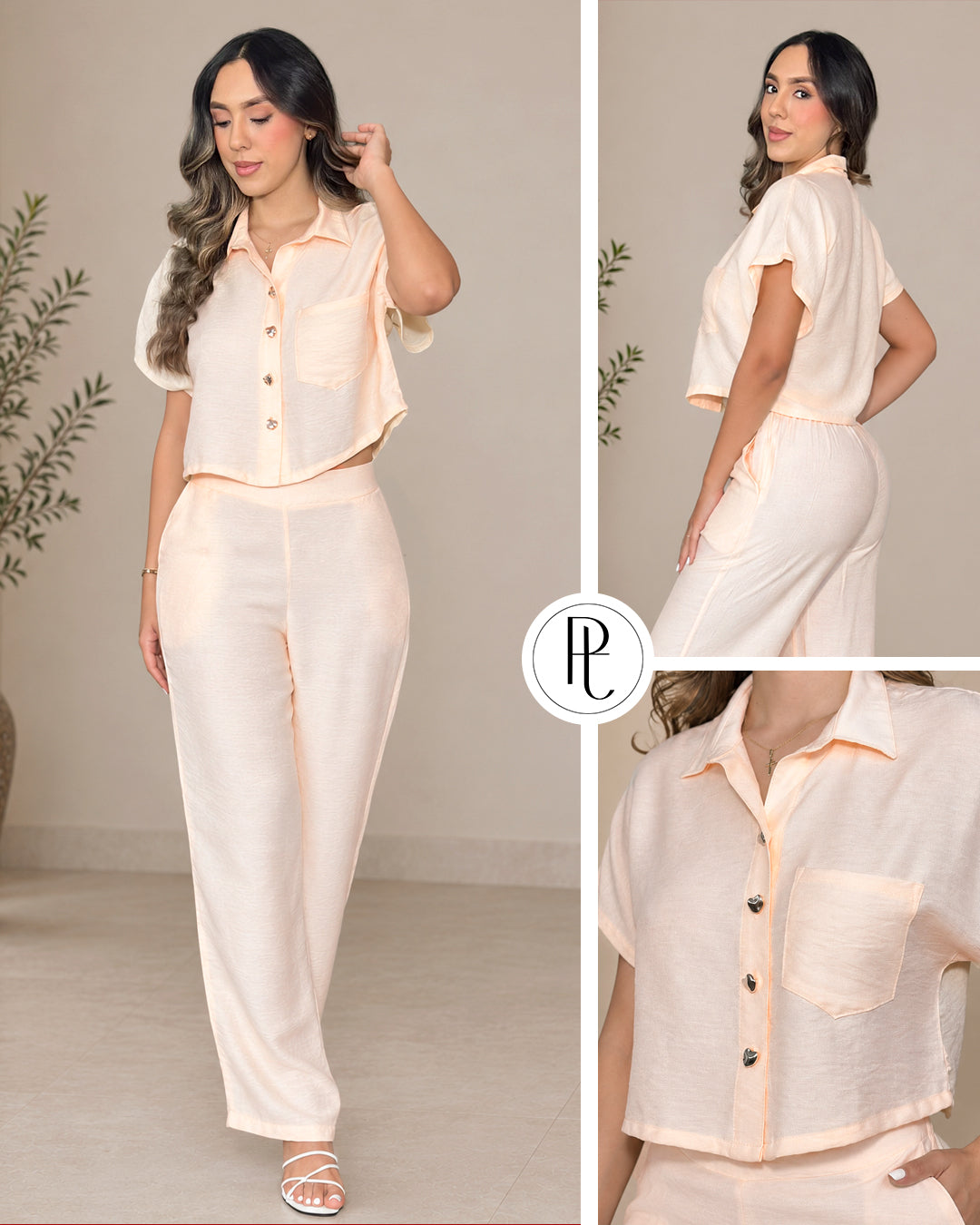 P74674 CONJUNTO POLIESTER MANDARINA